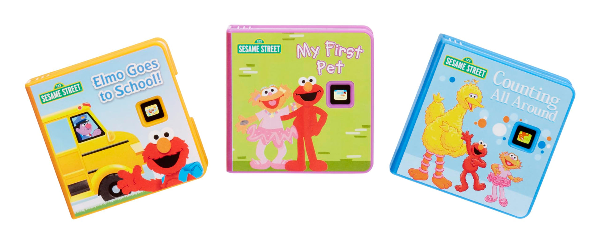 Back view of the retail box showing product specifications and developmental benefits for young children learning to read