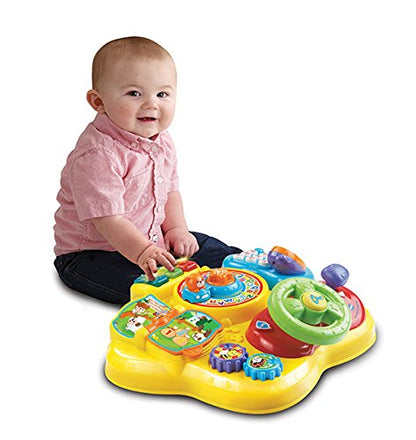 Frustration Free Packaging box for the VTech infant activity center product.