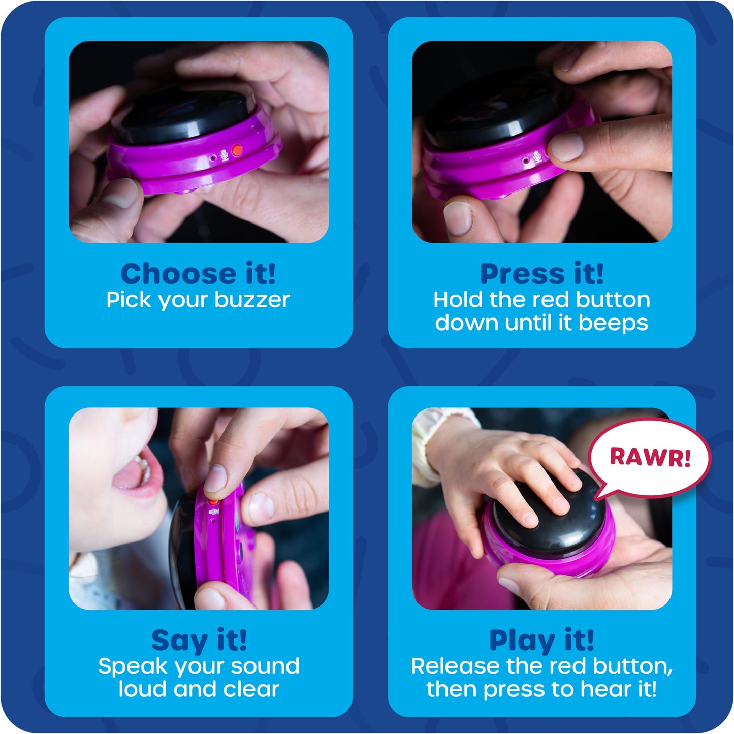Learning Resources classroom trivia game buzzers packaged set of four