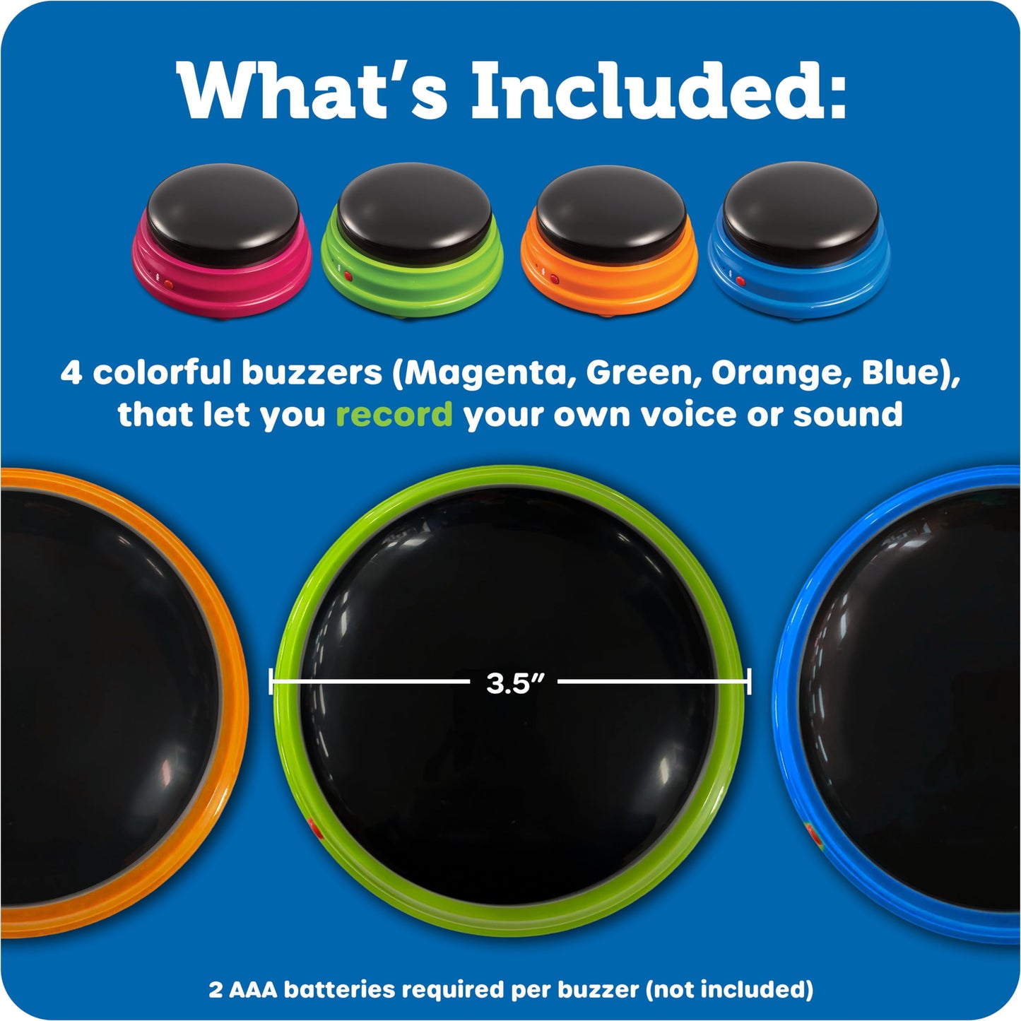 Learning Resources authentic USA imported game show style response buttons box graphic