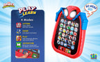 Authentic eKids Spider-man toddler toy tablet highlighting the four interactive learning modes
