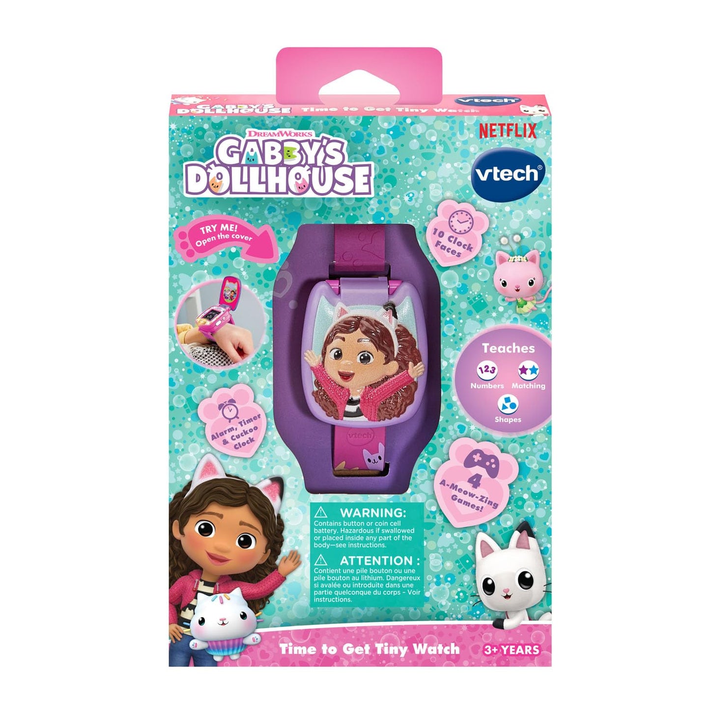 VTech imported learning watch back casing details showing the safe coin battery compartment panel