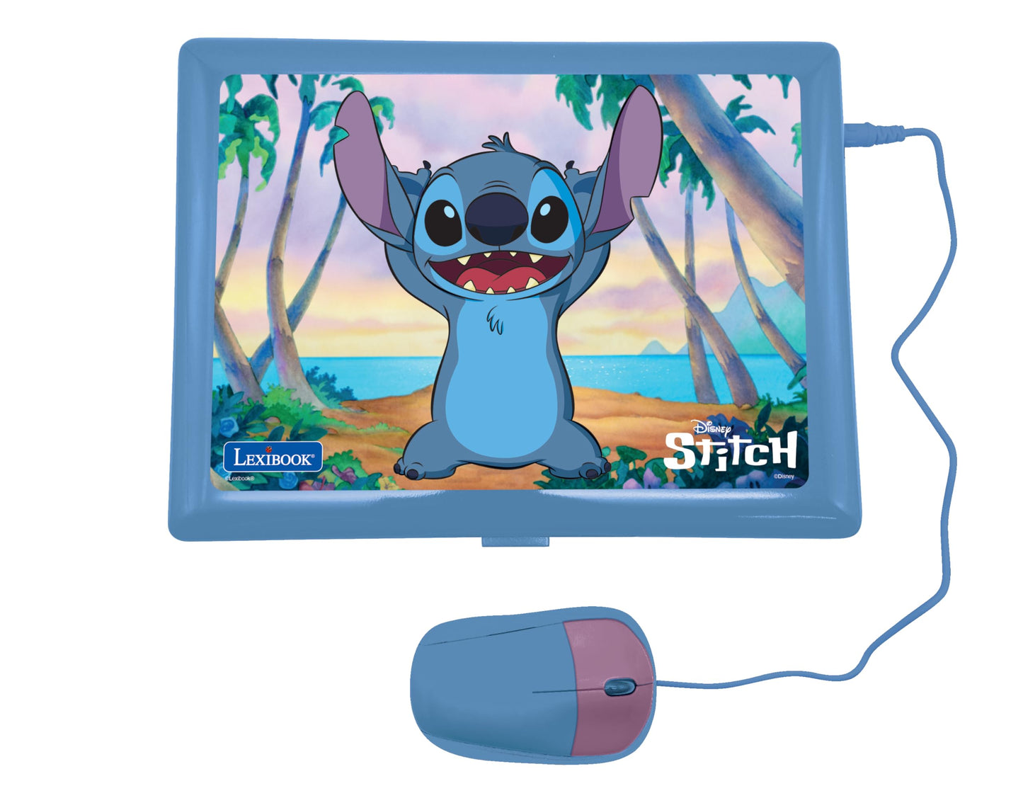 Lexibook bilingual interactive learning toy with attached purple mouse accessory.