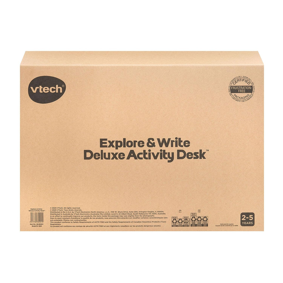 Side view of the convertible VTech learning system used as a chalkboard