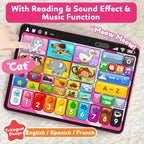 Peacurh early development toy showing mock camera and messaging interactive play icons.