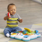 LeapFrog green bilingual learning table with detachable legs for infant floor play