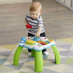 LeapFrog early development educational desk with English and Spanish language settings