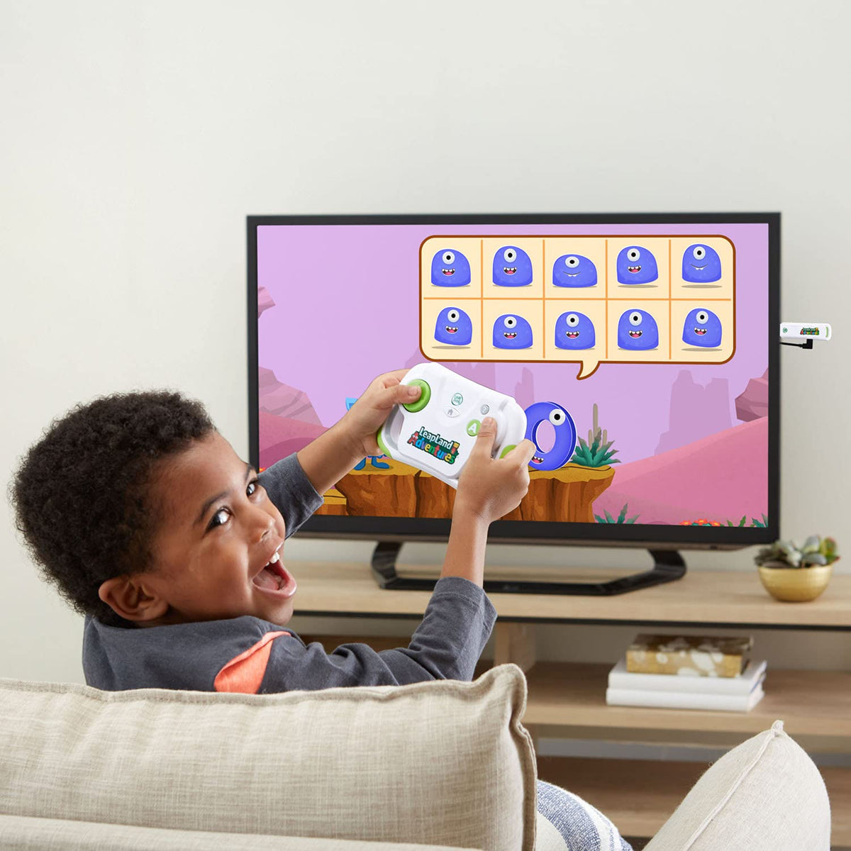LeapLand Adventures Letterland level showing phonics and alphabet gameplay features