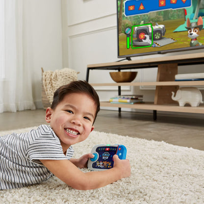 LeapFrog PAW Patrol video game setup showing connection to a standard television HDMI port