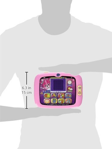 Packaging view of authentic USA imported VTech pink touch screen toy for toddlers