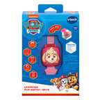 VTech PAW Patrol smart watch for toddlers showcasing the adjustable pink wristband closure