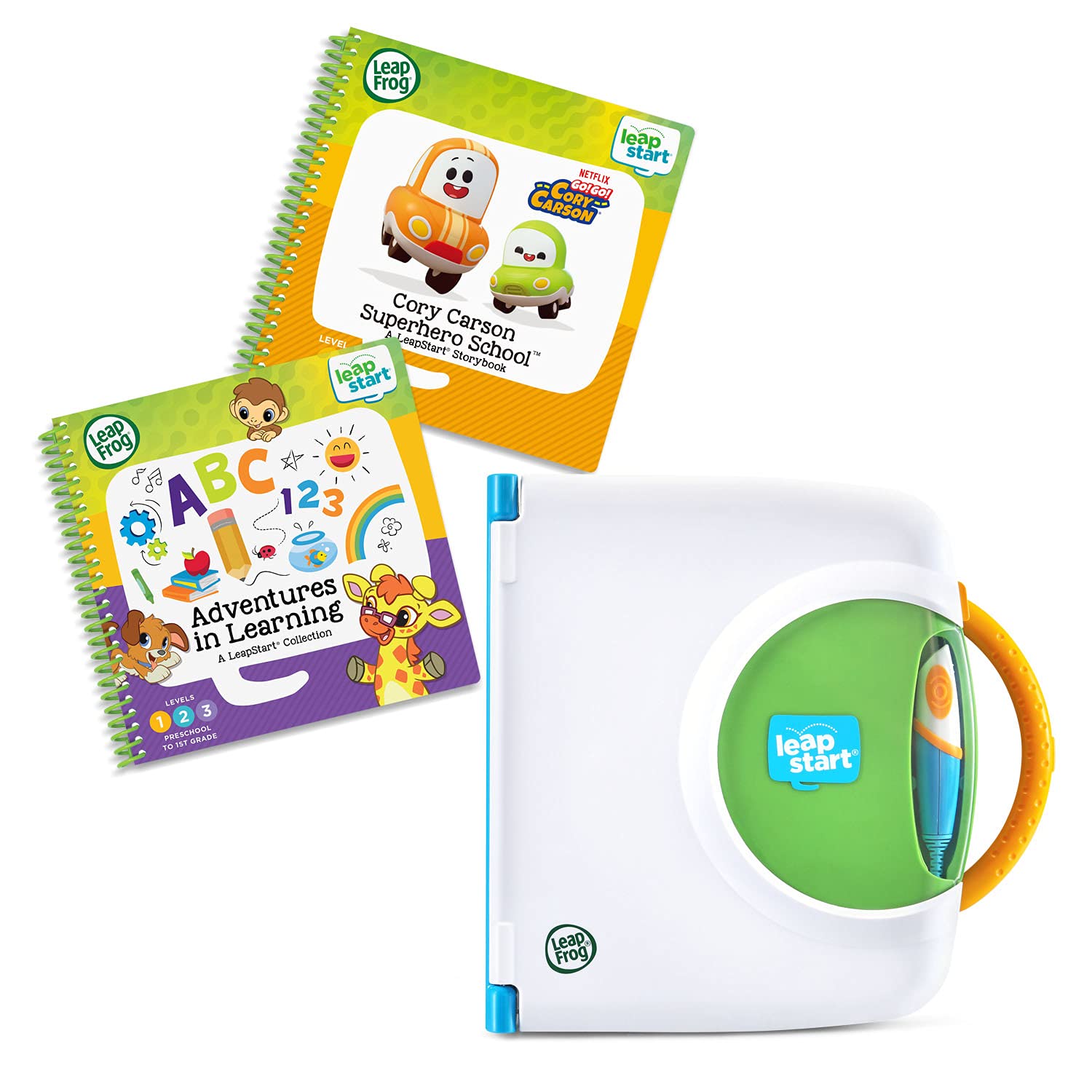 LeapFrog interactive educational toy with stylus touching book page