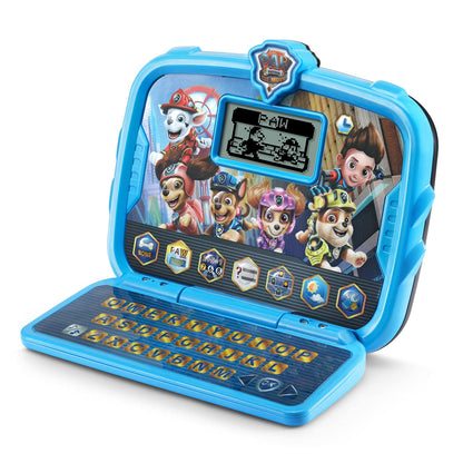 VTech educational toy for kids with the foldable keyboard opened for typing practice.