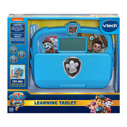 Close up view of the VTech PAW Patrol screen displaying character animations of Chase.