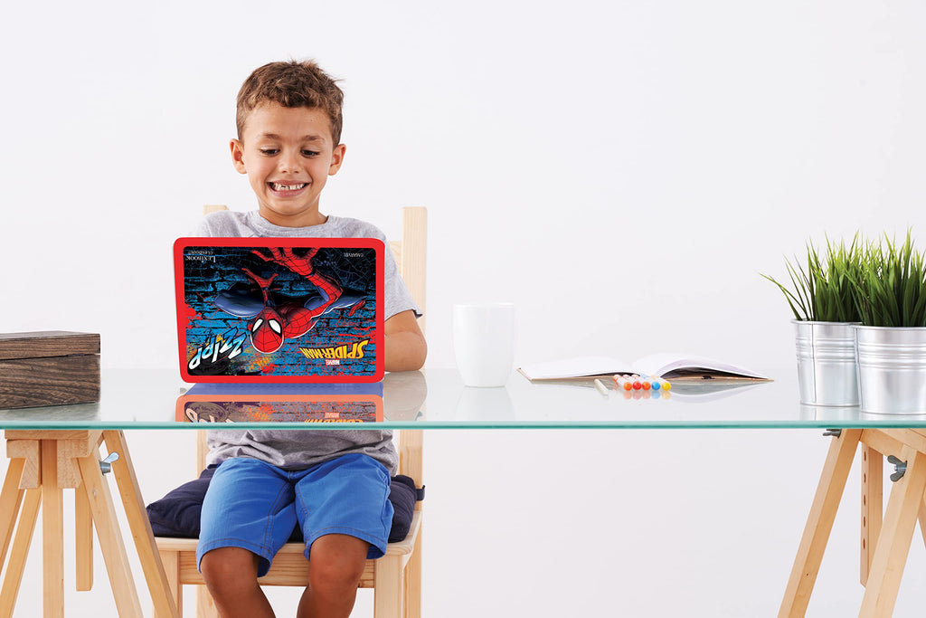 Lexibook kids superhero laptop detailing ergonomic computer mouse and keypad button layout