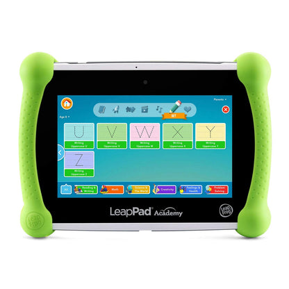 LeapFrog kids Android device interface demonstrating pre installed interactive reading and math apps
