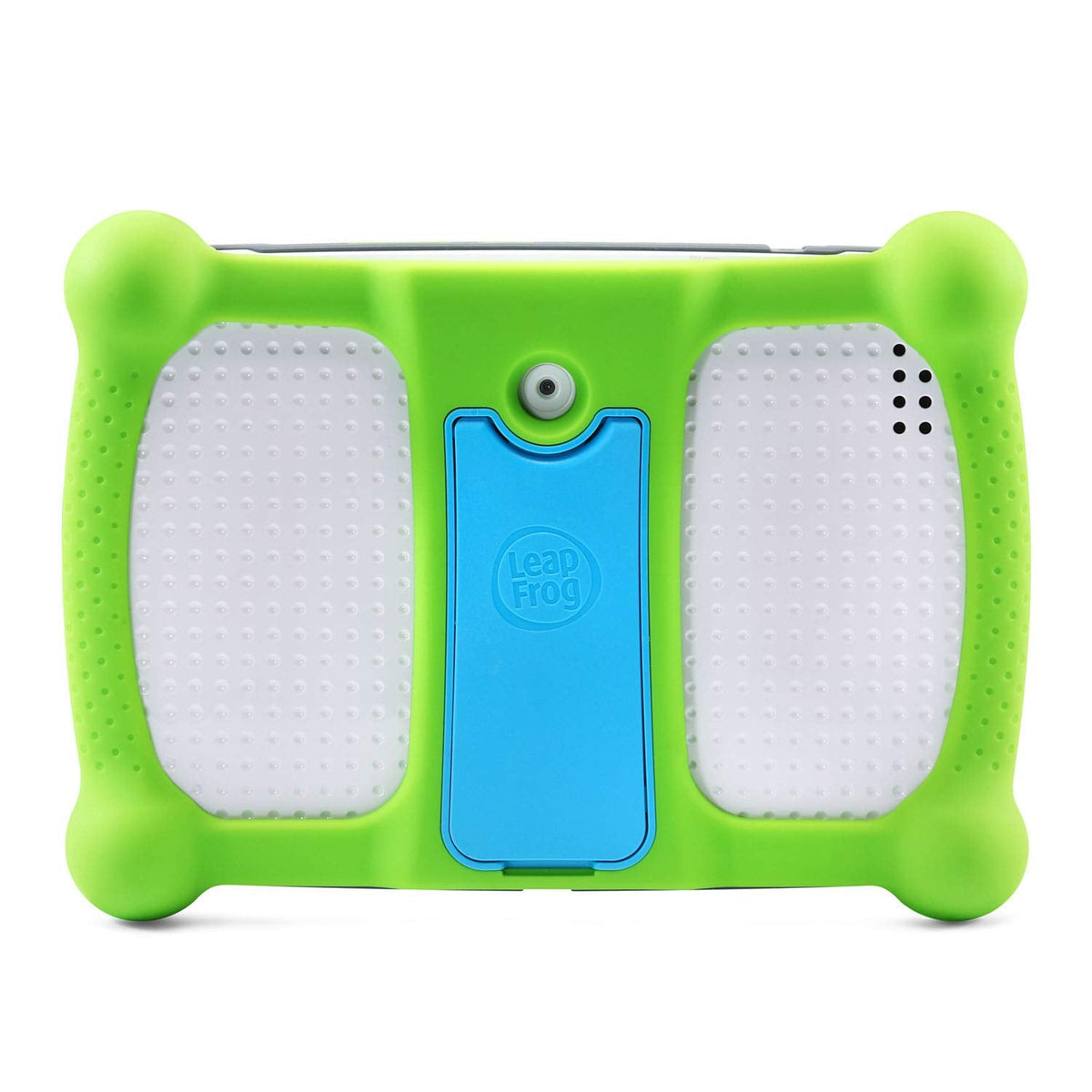 Close up view of LeapFrog seven inch shatter safe touchscreen showing child friendly navigation menus