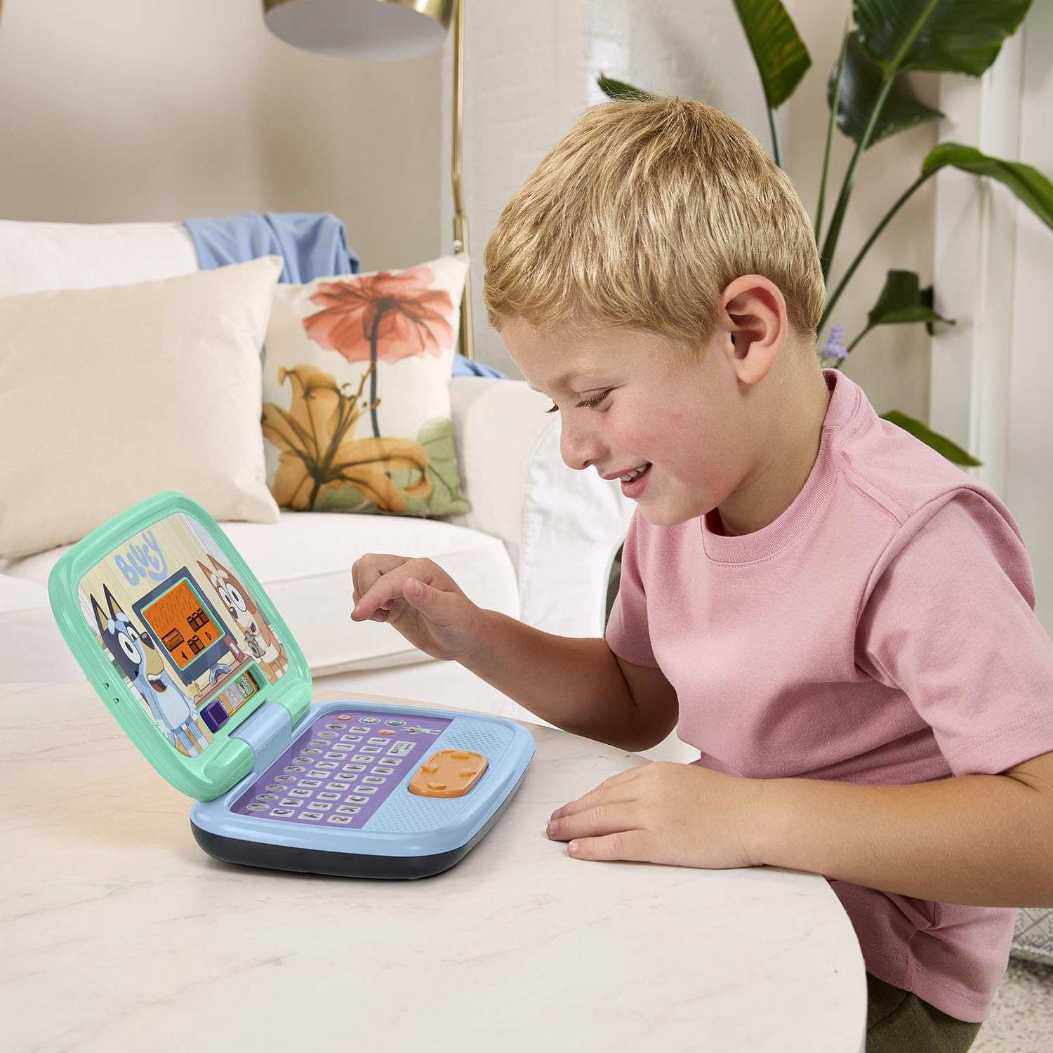 Vtech blue and teal preschool computer toy in its original packaging