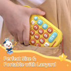 Alilo educational handheld device showing the interactive logic game options on the display screen.