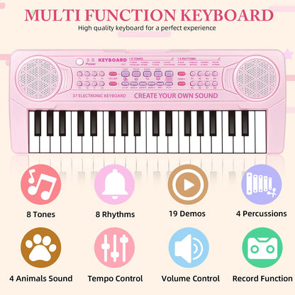 Side profile of safe Acrylonitrile Butadiene Styrene plastic kids piano toy showing smooth edges