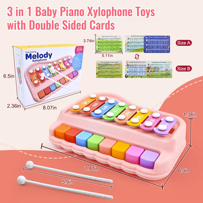 Fizzy Funs 3 in 1 musical learning set showcasing the durable non toxic plastic chassis close up