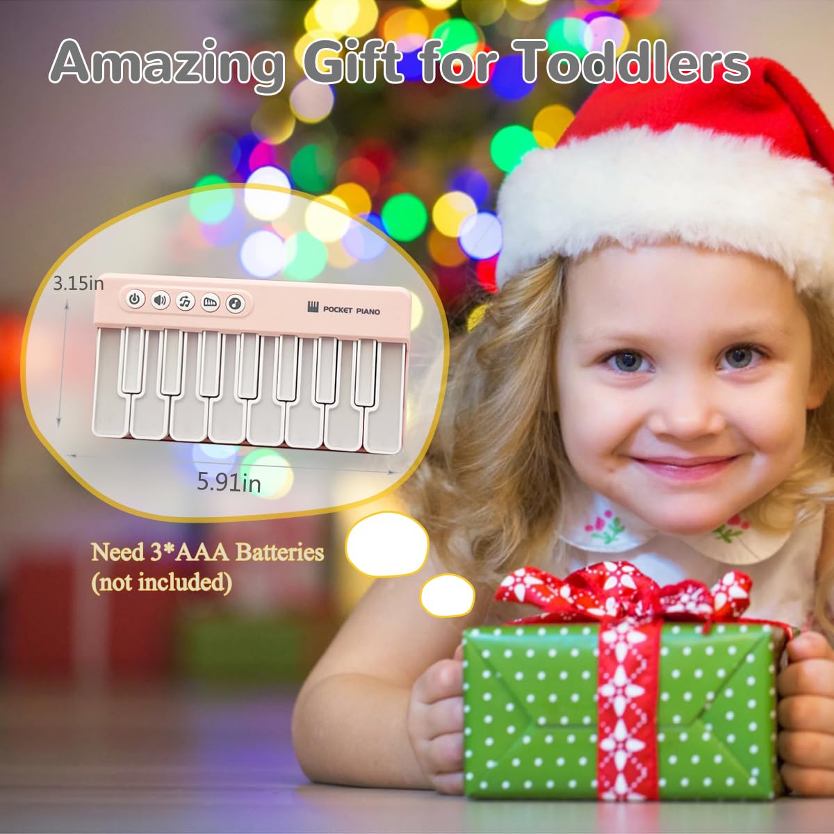 BWNOPQ authentic USA imported interactive toddler piano toy in its original packaging layout