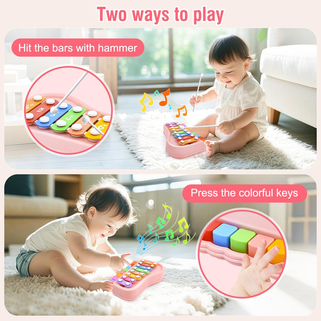 Fizzy Funs educational piano xylophone packaged beautifully as a birthday gift for girls