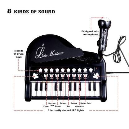 Love&Mini mini electronic keyboard musical toy showcasing the top control panel buttons