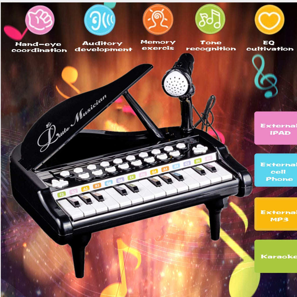 Love&Mini electronic musical toy piano highlighting the safe rounded corners and ABS material