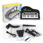 Love&Mini kids piano keyboard learning set close up view of the percussion buttons