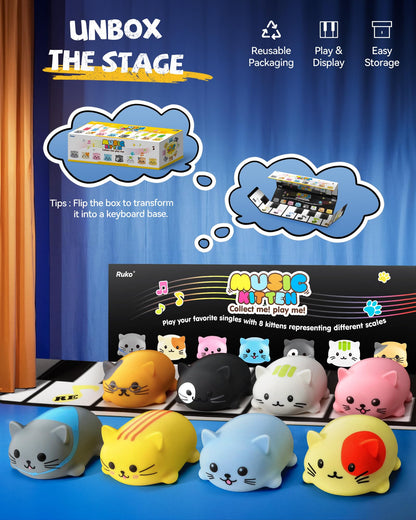 Ruko 1701 packaging box converted into a mini concert keyboard stage setup.