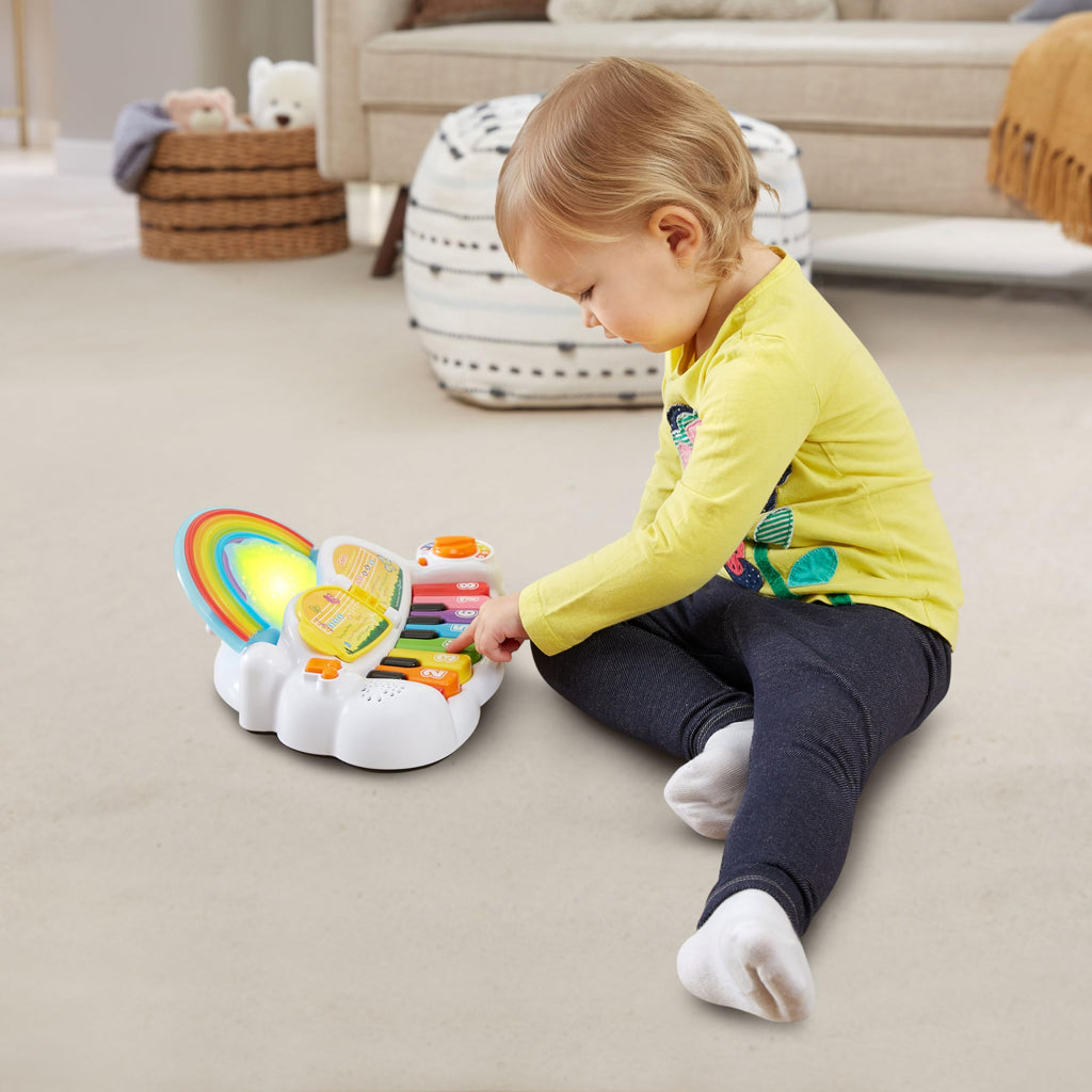 LeapFrog musical toy focusing on the selector dial for switching instrument sounds and sound effects.