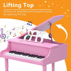 HONEY JOY 30 key children wooden piano with matching stool seat