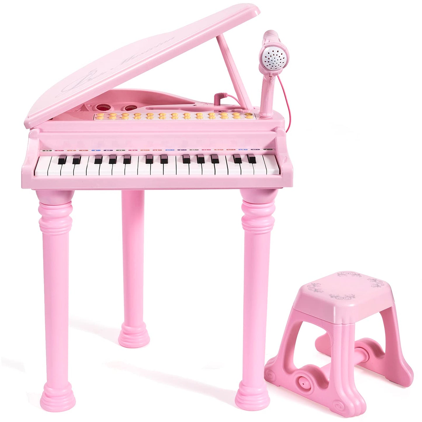Conomus musical toy set with the adjustable karaoke microphone highlighted for singing along.