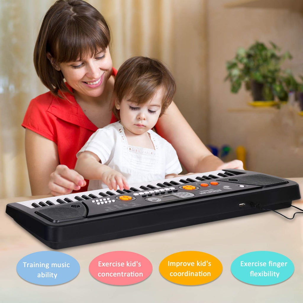 M SANMERSEN portable kids piano packaged box presentation with imported product details