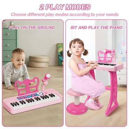 Rear interface of the children educational keyboard showing the USB power port and battery compartment