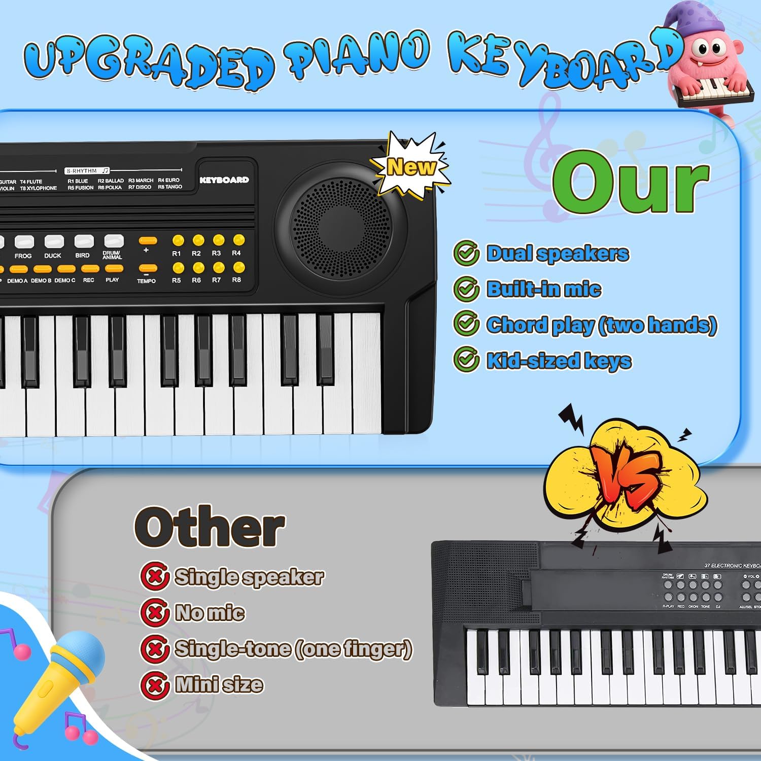 MusicForset educational musical toy angled view illustrating the sleek black chassis design.