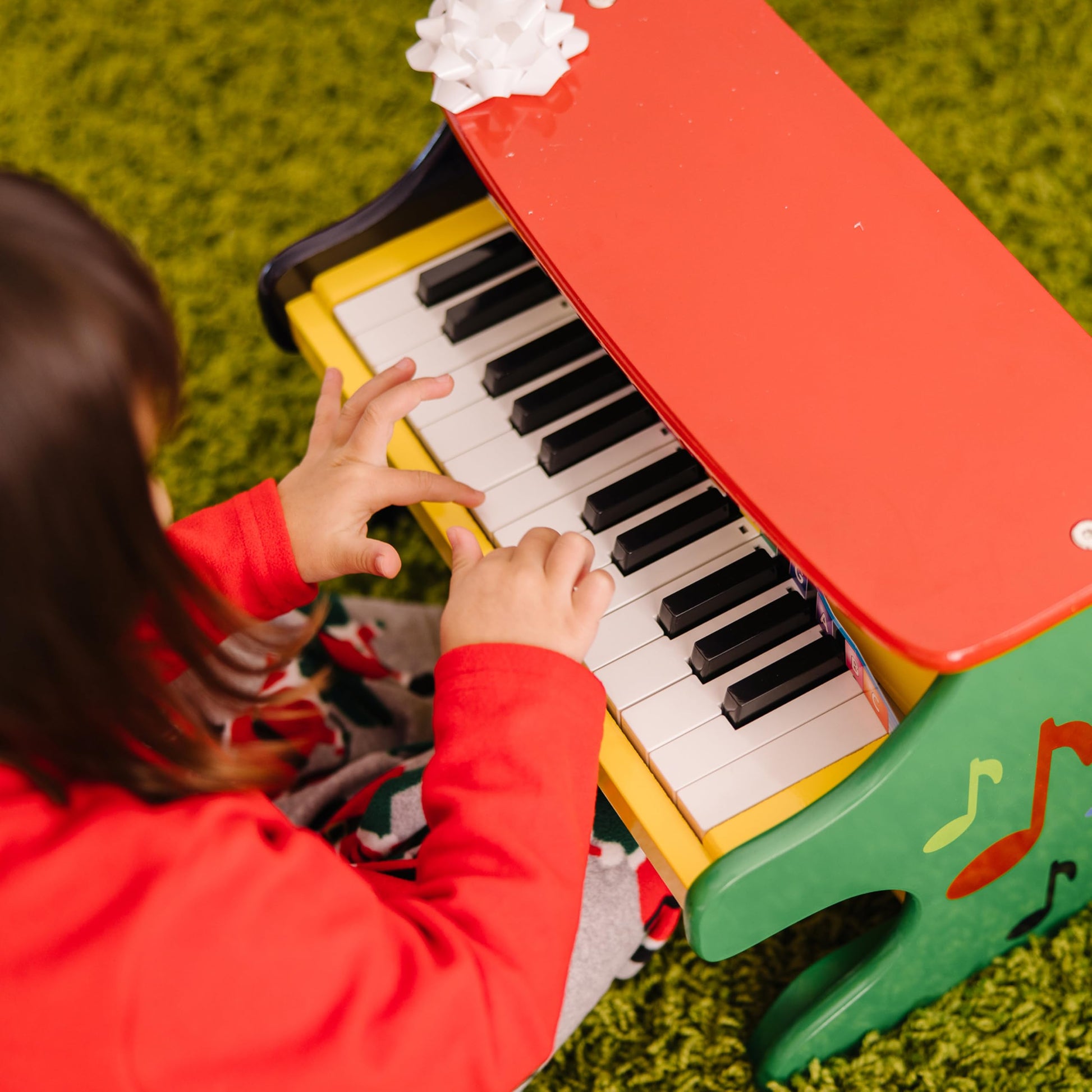 Melissa & Doug two octave toy piano showcasing the durable premium wood build.