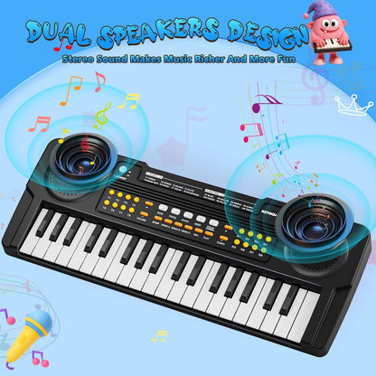 MusicForset premium imported toy keyboard top down layout displaying the instrument tone and rhythm buttons.