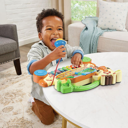 Vtech zoo jamz piano highlighting the attached yellow working microphone component