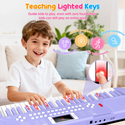 Close up view of the pro teaching mode buttons on the TWFRIC sixty one key keyboard