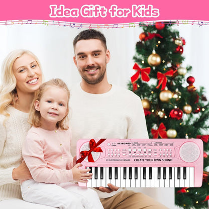 TWFRIC toddler toy keyboard packaging box detailing age recommendations and safety instructions