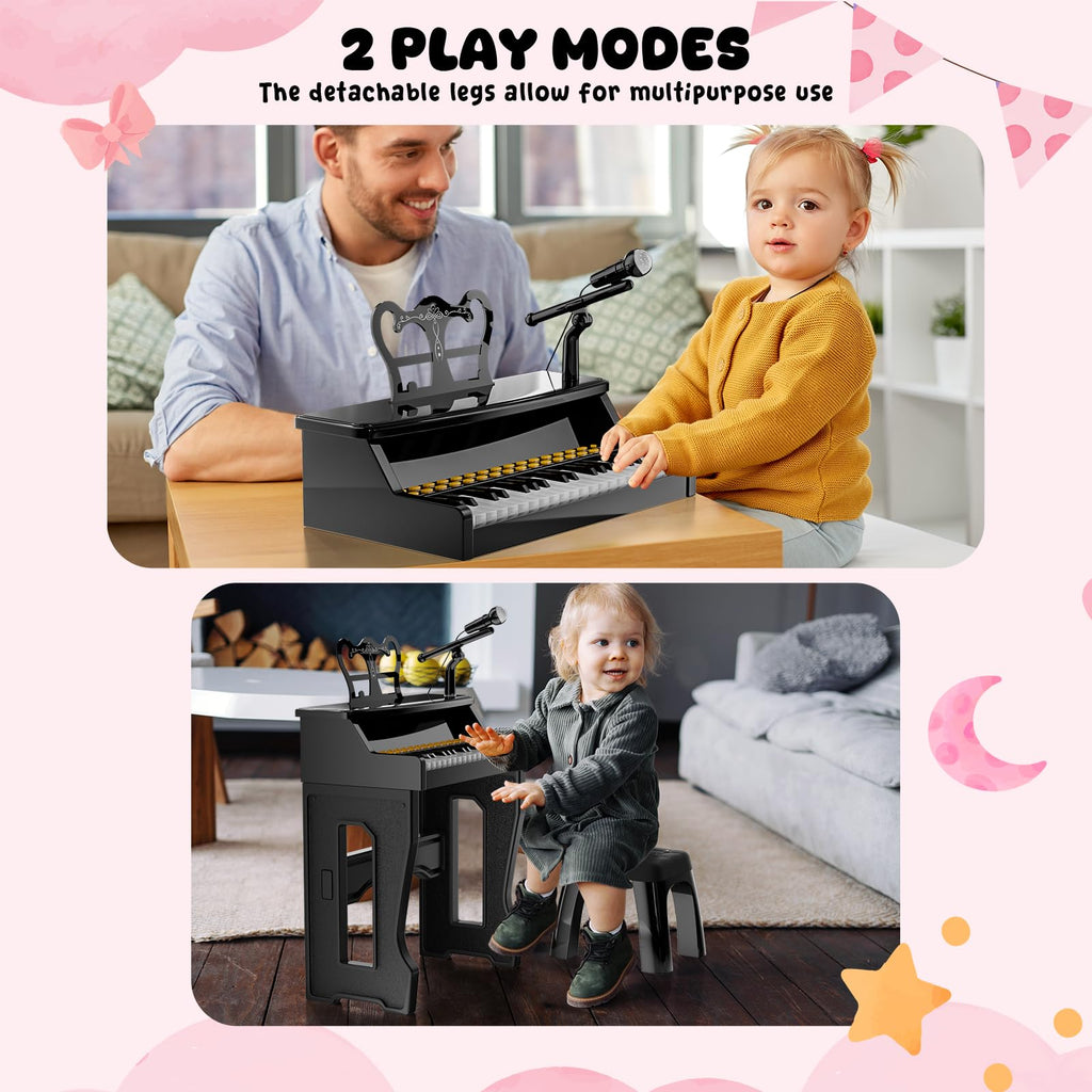 Gayuplo beginner keyboard for ages 3 to 7 years displaying compact body