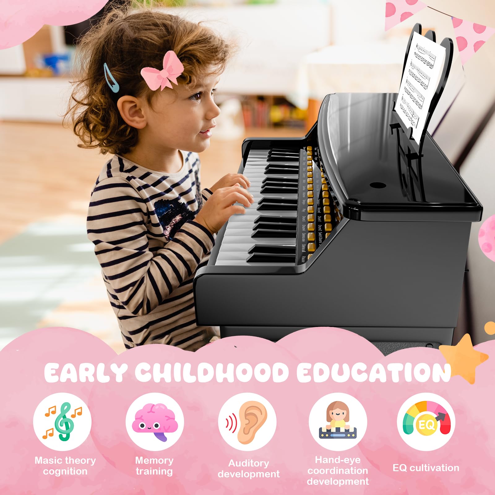 Gayuplo educational music toy for girls and boys showing durable build