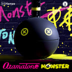 Otamatone Monster synthesizer toy close up of head showing unique monster eyes design