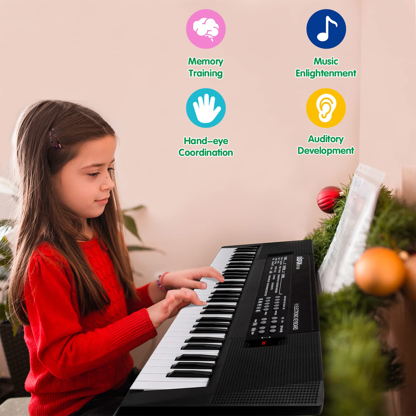 M SANMERSEN kids musical instrument package with microphone accessory included