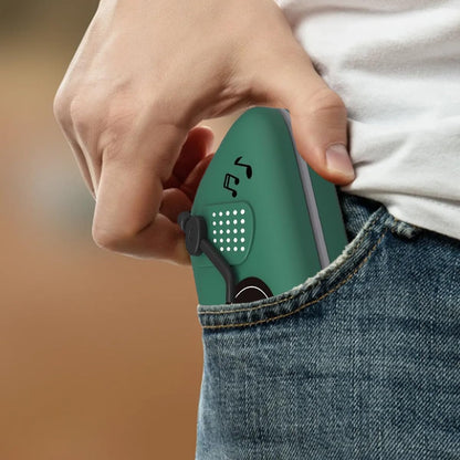 Close up of the child safe BPA free plastic keys on the mini electronic instrument console