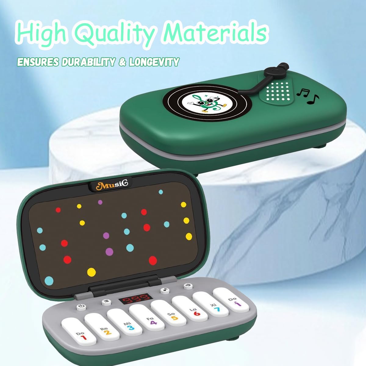 LYRZMY miniature learning keyboard illuminating with interactive light up rhythm gameplay