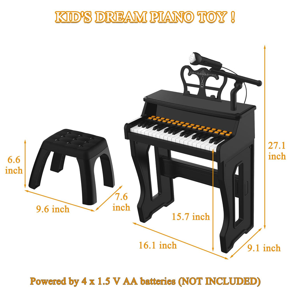 Dollox kids educational keyboard packaging and side angle showing compact product dimensions.