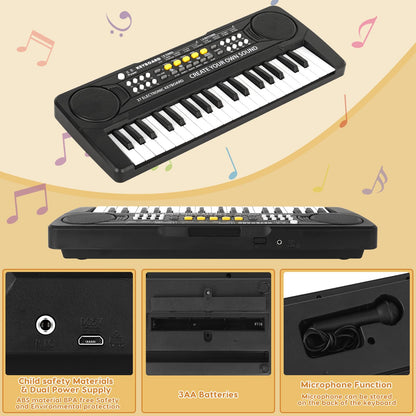 Kavana educational musical toy keyboard featuring recording and playback control panel